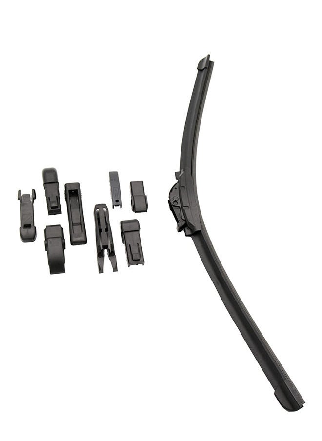 EMTC EMTC Pack of 1 | 24" Inch | EM-801 Soft Polyester Wiper Blade with 9 Adaptor Universal Used for more than 98% Cars  - Image 2