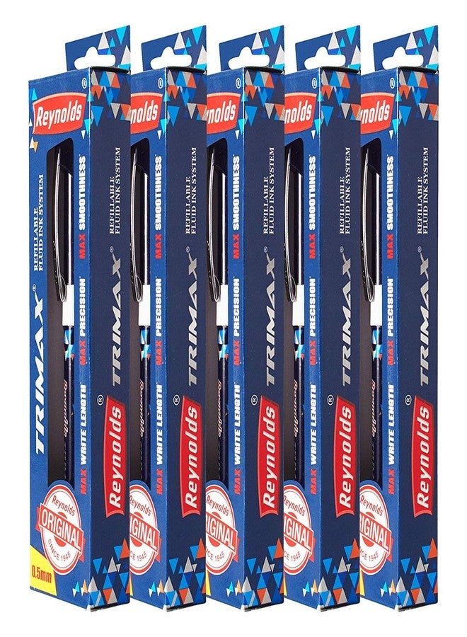 Reynolds Trimax Pen Pack Of 5 Pens (Black) Gsm Listing. - Image 4