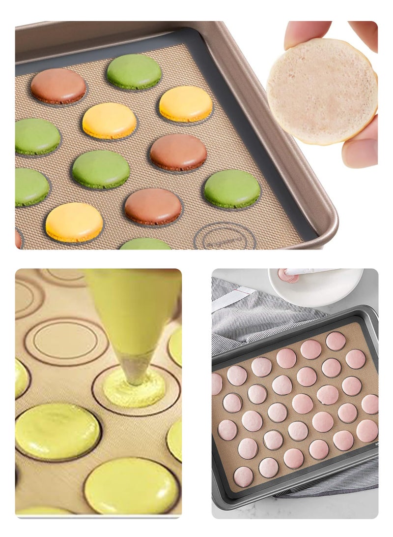 Sharpdo Silicone Baking Mat - Nonstick Cookie Sheet Macaron Mat Liner for Baking Pan & Rolling, Bread Making Pastry Cake Cream Pizza Thick/BPA - Image 5