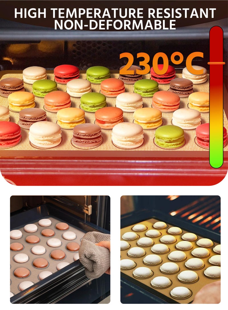 Sharpdo Silicone Baking Mat - Nonstick Cookie Sheet Macaron Mat Liner for Baking Pan & Rolling, Bread Making Pastry Cake Cream Pizza Thick/BPA - Image 2