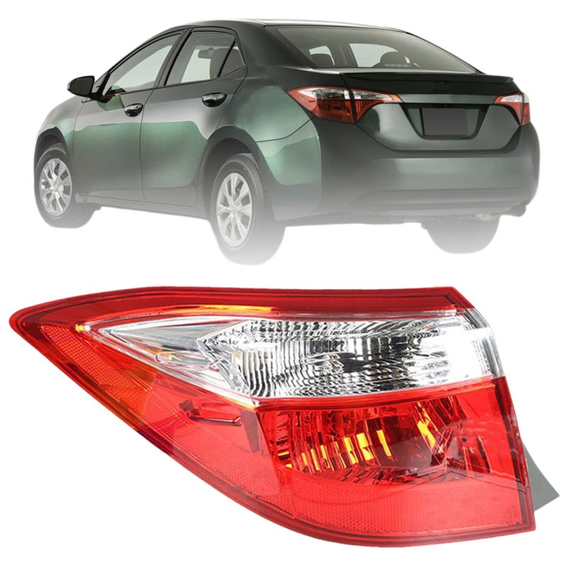 WFLNHB Outer Left Side Tail Light Assembly Replacement for Toyota Corolla 2014 2015 2016 Driver Side Rear Tail Light Lamp 8156002751 TO2804118