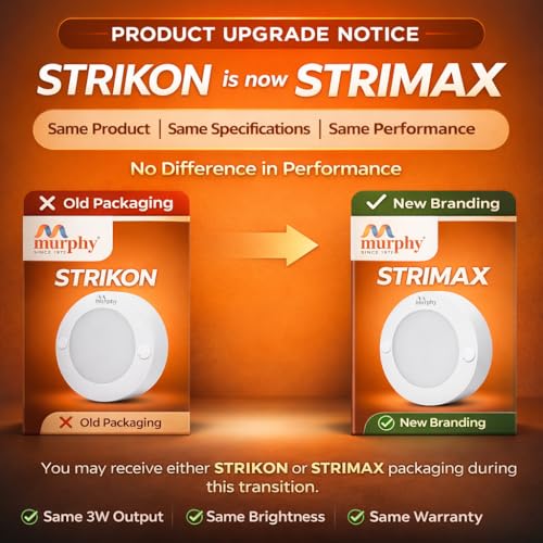 Murphy STRIMAX 3W Surface LED Downlight | Slim Round Cabinet Light | Cool White| Energy Efficient | Long Lifespan| 2 Years Warranty |Pack of 2 - Image 4