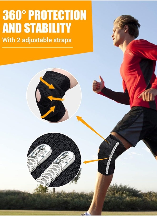 Knee Support Brace, Knee Brace with Side Stabilizers, Relieve Meniscus Tear Knee Pain ACL MCL Arthritis, Joint Pain Relief, Breathable and Adjustable Knee Joint Support Suitable for Running and Fitness Exercises - pzsku/Z982A96680C37118BD66DZ/45/_/1724751494/b147a6db-81a4-4eaa-9f9a-136153530424