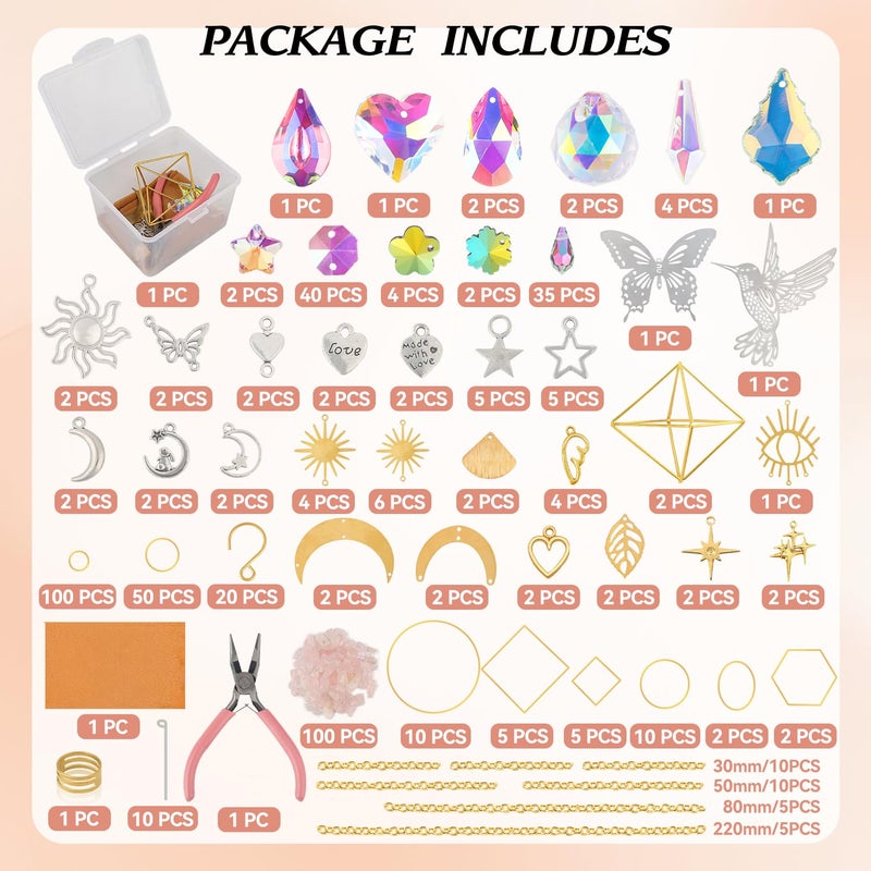 Ecoofor 500 Pcs DIY Suncatchers Kits for Adults, Crystal Sun Catchers Rainbow Maker, Art and Crafts for Adults, Hanging Decorative Suncatchers for Windows, Home, Parties and Weddings - Image 2