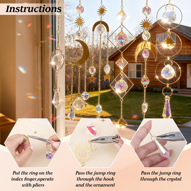 Ecoofor 500 Pcs DIY Suncatchers Kits for Adults, Crystal Sun Catchers Rainbow Maker, Art and Crafts for Adults, Hanging Decorative Suncatchers for Windows, Home, Parties and Weddings - Image 5