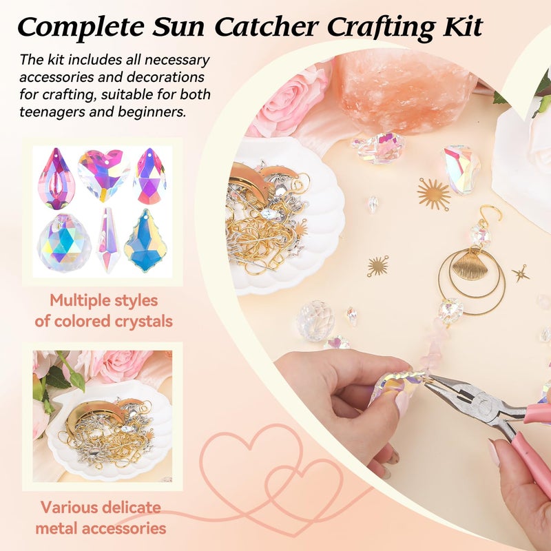 Ecoofor 500 Pcs DIY Suncatchers Kits for Adults, Crystal Sun Catchers Rainbow Maker, Art and Crafts for Adults, Hanging Decorative Suncatchers for Windows, Home, Parties and Weddings - Image 3