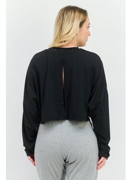 Adidas Women Sportswear Fit Training Sweatshirt, Black  - Image 3