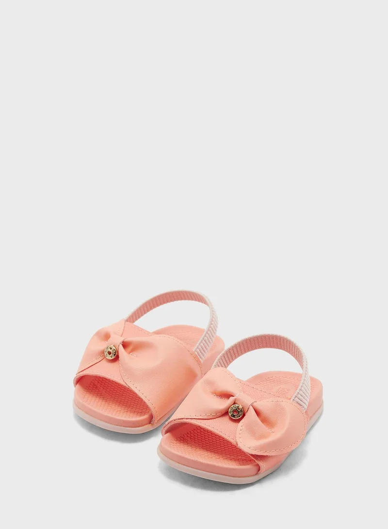 Klin Kids Bow Slip On Sandals