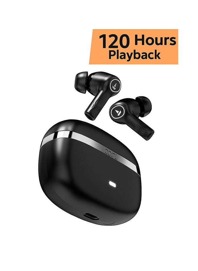 boAt Nirvana Ion TWS Earbuds With 120 HRS Playback(24hrs/Charge), Crystal Bionic Sound With Dual EQ Modes, Quad Mics ENx Technology, Low Latency(60ms), In Ear Detection Charcoal Black
