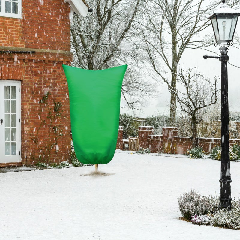 SCRUBIT Plant Covers Freeze Protection, 40" W x 47" H Frost Cloths for Outdoor Plants & Fruit Trees with Zipper and Drawstring, Thick Winter Plant Covers - 4 Pack Shrubs Frost Blankets - Image 3