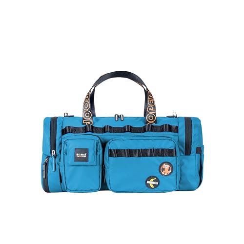 MONKEY TROOPERS Spidey Duffle - Water-Resistant, Travel/Gym, Quick Access & Zippered Pockets, 30L Capacity (Blue) - Image 1