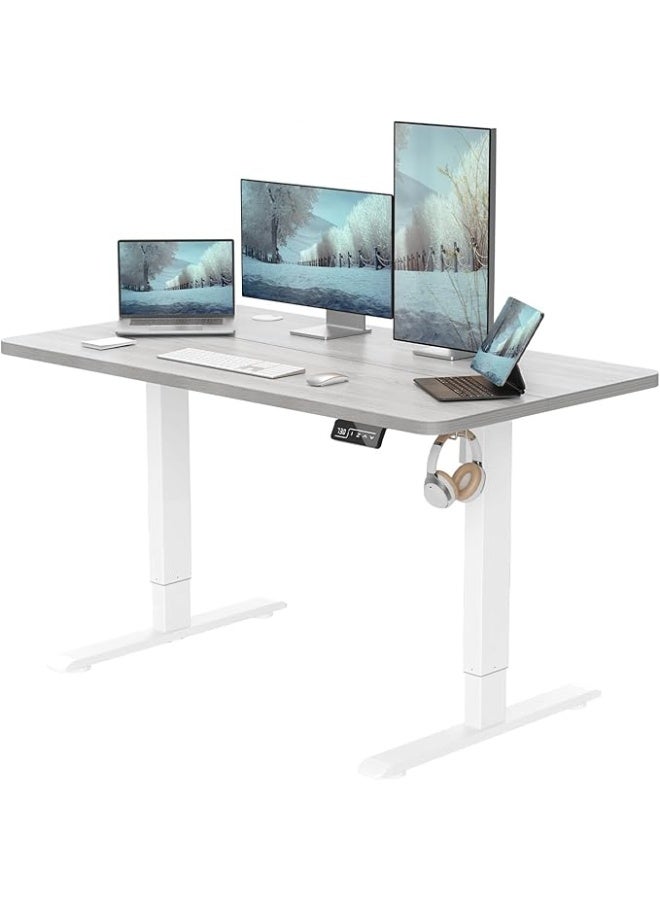 أنوفارا مكتب قائم بارتفاع قابل للتعديل، مكتب قائم بارتفاع سم، مكتب كمبيوتر قائم قابل للتعديل (رمادي، 120 سم) - Image 1