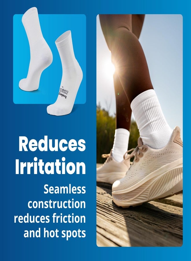 Balega Unisex Adult HC Mini Crew Performance No Show Athletic Running Socks (1 Pair), White, Medium - Image 4