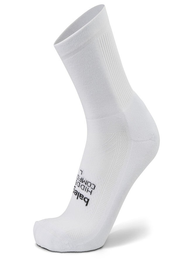 Balega Unisex Adult HC Mini Crew Performance No Show Athletic Running Socks (1 Pair), White, Medium - Image 1
