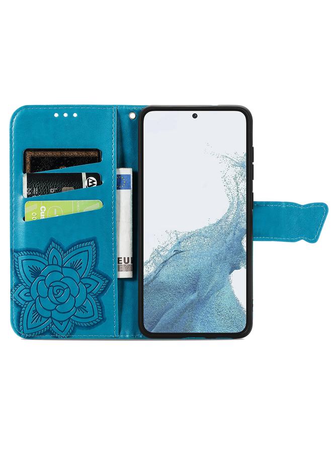 S-TOP Case For Samsung Galaxy S23 5G Butterfly Love Flower Embossed Leather Phone Case - Image 3