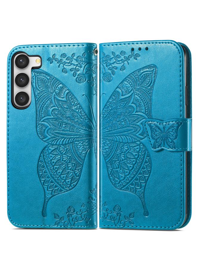 S-TOP Case For Samsung Galaxy S23 5G Butterfly Love Flower Embossed Leather Phone Case - Image 2