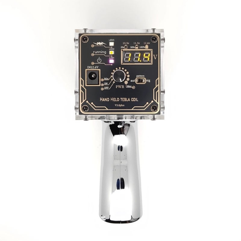 Portable Handheld Tesla Coil ArtificialLightning Generator 130mm Electric Arc Generator Scientific Experiment Tesla Coil - Image 4