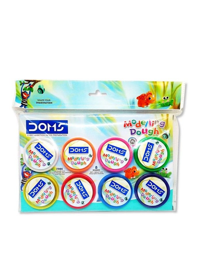 DOMS - 8-Piece Modelling Dough Assorted Colours - Image 1