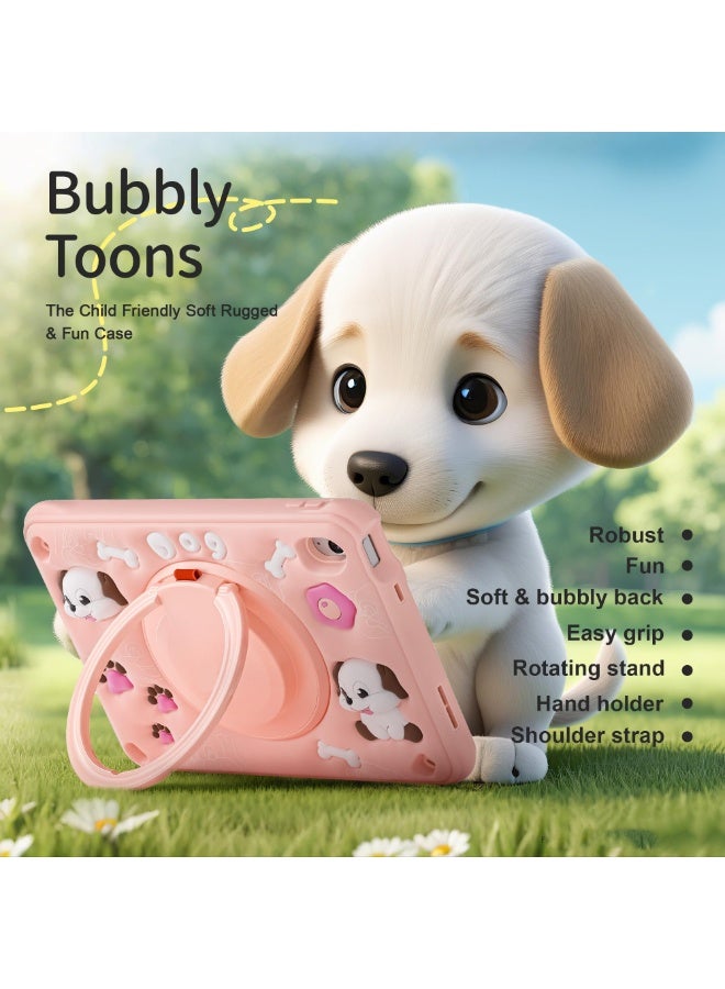 general BubblyToons iPad Pro 11（2024） Case, Cute Shockproof Kids Case with 360° Stand, Loop Grip, Soft Body - Image 2