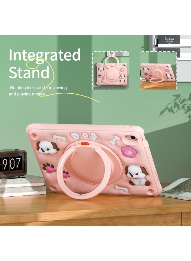 general BubblyToons iPad Pro 11（2024） Case, Cute Shockproof Kids Case with 360° Stand, Loop Grip, Soft Body - Image 3