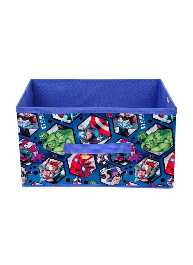 Kuber Industries Kuber Industries Marvel Avengers Print Foldable Drawer Storage Unit|Non Woven Storage Box For Clothes|Storage Organizer for Toys, Books, Baby Clothes|Pack of 2 (Blue)  - Image 4