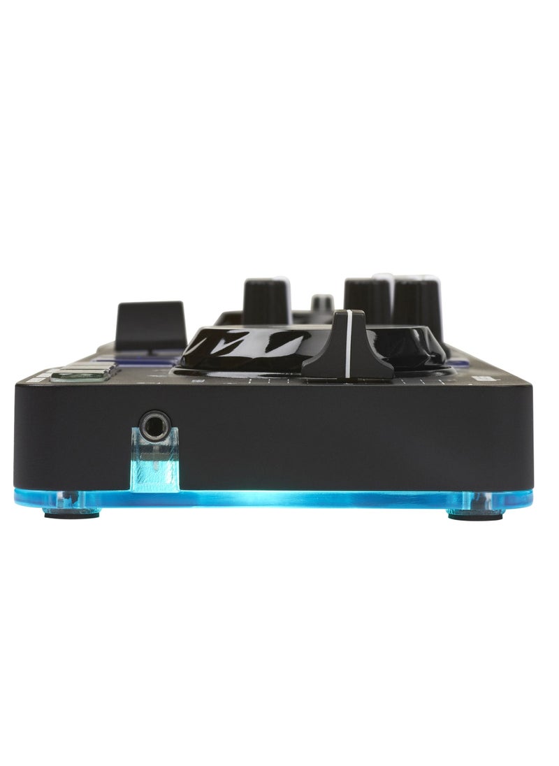 Hercules DJ - Hercules DJControl Starlight – Portable USB DJ Controller - 2 tracks with 8 pads and sound card - Serato DJ Lite included - Image 1