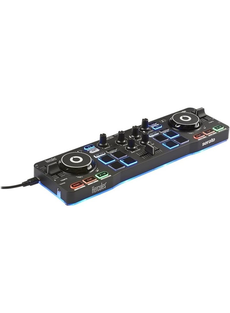 Hercules DJControl Starlight – Portable USB DJ Controller - 2 tracks with 8 pads and sound card - Serato DJ Lite included - Image 2