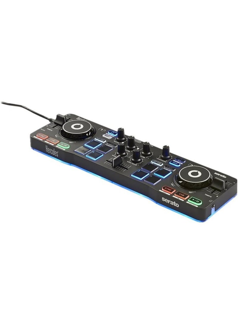 Hercules DJControl Starlight – Portable USB DJ Controller - 2 tracks with 8 pads and sound card - Serato DJ Lite included - Image 5