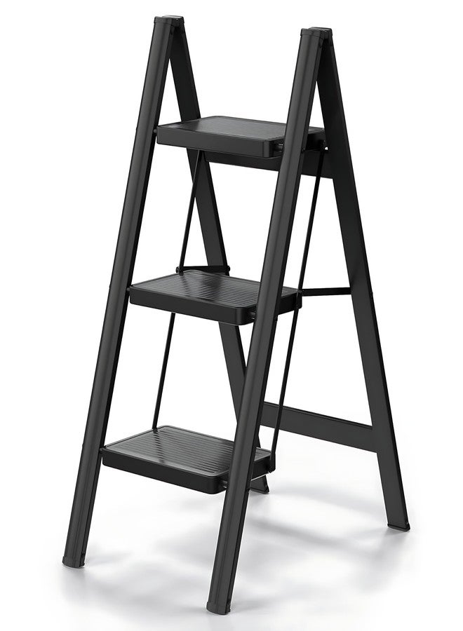 GION 3-Step Folding Step Stool - Foldable & Portable Stairs, Versatile Use for Kitchen, Bathroom & Office Foot Stool | Modern & Space-Saving Design Multipurpose Three Step Stool with 150 Kg Capacity - Image 1