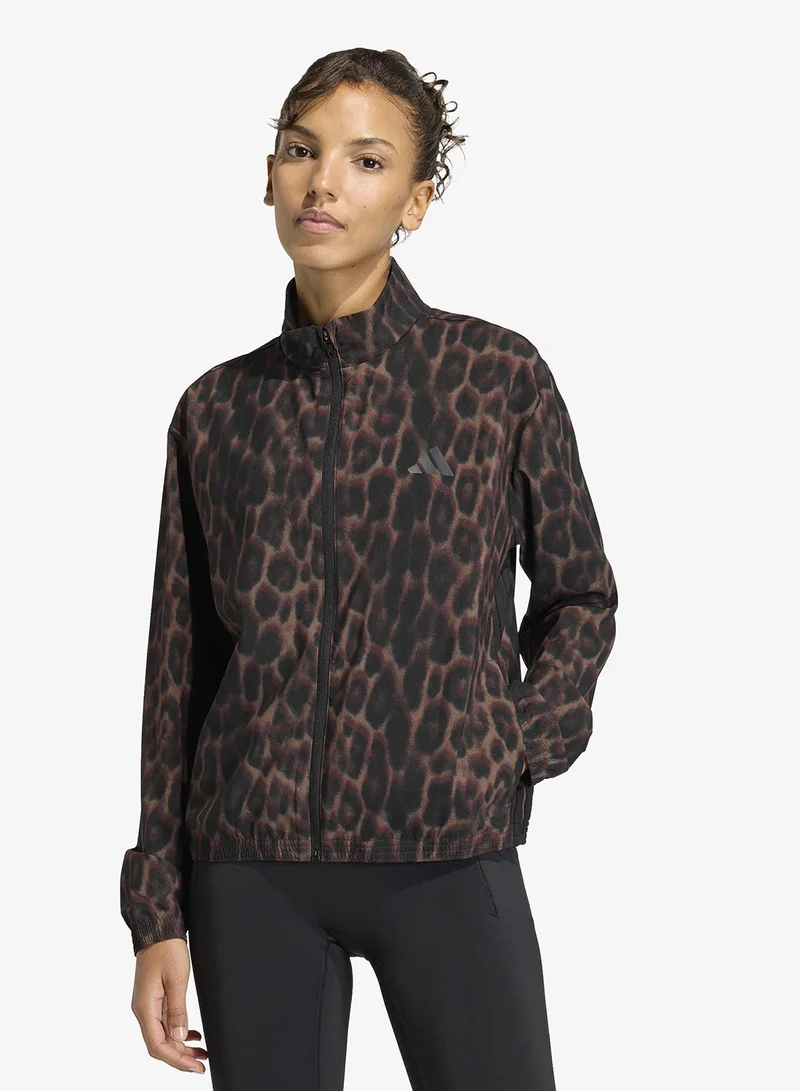 Adidas Workout Essentials Leopard Woven Jacket