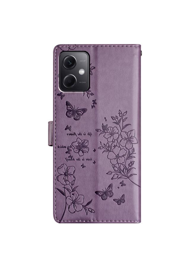 S-TOP Case For Redmi Note 12 5G Global Butterflies and Flowers Leather Phone Case - Image 3