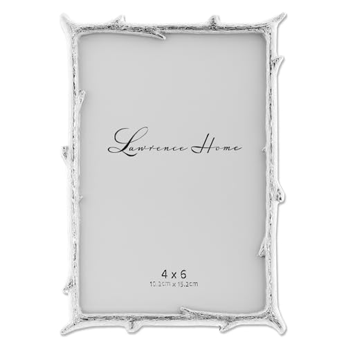 Lawrence Frames 712646 4x6 Silver Metal Natural Branch Design Picture Frame - Image 2