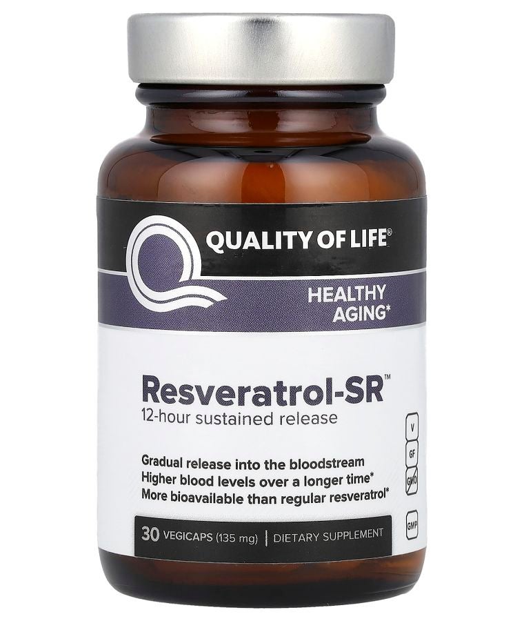 Quality of Life Resveratrol-SR™ 135 mg  30 Vegicaps