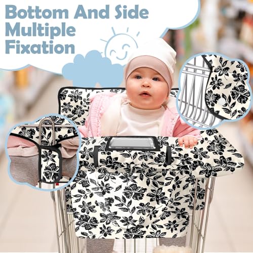 Polovillae Shopping Cart Cover for Baby Girl Boy 2-in-1 High Chair Water Resistant High Chair Cover Blue Sailboat Gender Neutral Cart Cover for Babies Padded Grocery Cart Cover for Baby - Image 3