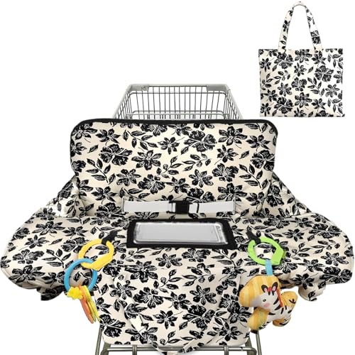 Polovillae Shopping Cart Cover for Baby Girl Boy 2-in-1 High Chair Water Resistant High Chair Cover Blue Sailboat Gender Neutral Cart Cover for Babies Padded Grocery Cart Cover for Baby - Image 1