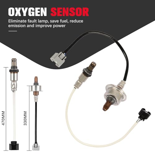 QIJIAUTO Oxygen Sensor Upstream and Downstream for Nissan Juke 2011-2017 1.6L, O2 Sensor Replacement 234-9105 234-4535, Compatible with 22693-1KC0A, 2PCS - Image 2