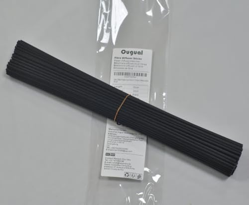 Ougual 100 Pieces Fiber Reed Diffuser Replacement Refill Sticks (12.5" x 3mm, Black) - Image 2