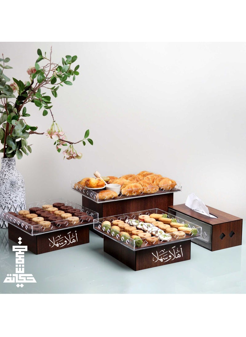 Story Of Candle - Brown color buffet tables package It comes with an Arabic phrase - Image 1