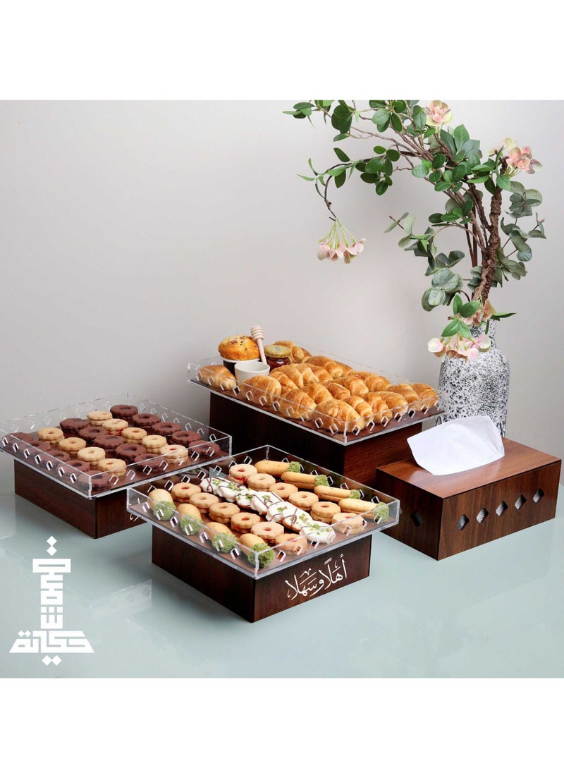 Story Of Candle - Brown color buffet tables package It comes with an Arabic phrase - Image 1