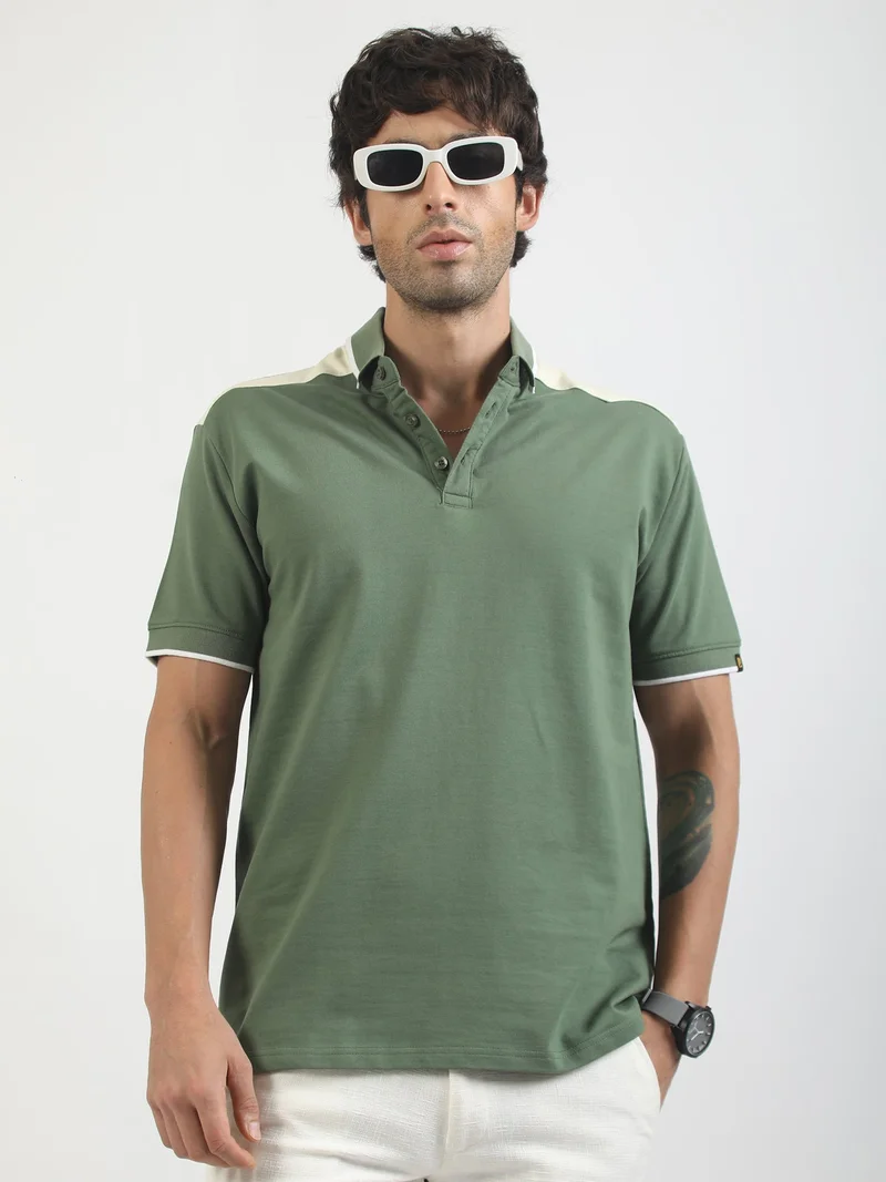 Maniac  Maniac Mens embroidery round neck half sleeve white and dark brown cotton t-shirt for Men | Best Price UAE