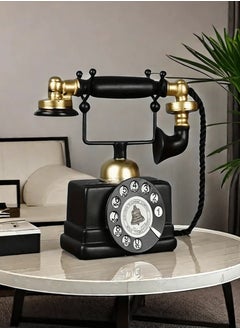Generic Elegant Vintage-Style Decorative Telephone – Antique Resin Rotary Phone Replica, Perfect for Home and Bar Décor, Study Room Display, Nostalgic Photography Props, and Unique Gifts for Weddings, Graduations, and Special Occasions  - Image 4