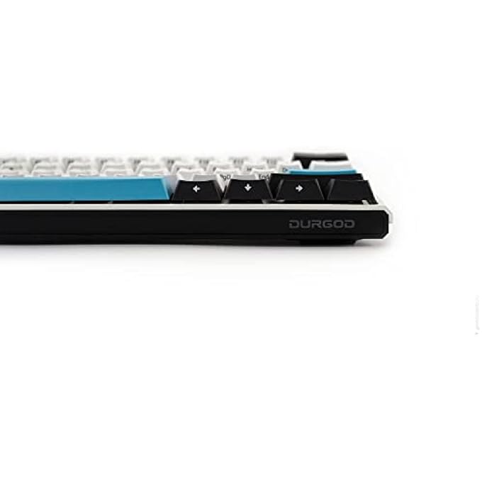 DURGOD K330W GATERON CRYSTAL MECHANICAL WIRELESS KEYBOARD DOUBLESHOT PBT PROFILE (RED,BROWN SWITCH) (BROWN SWITCH, BLACK/WHITE/BLUE) - Image 3