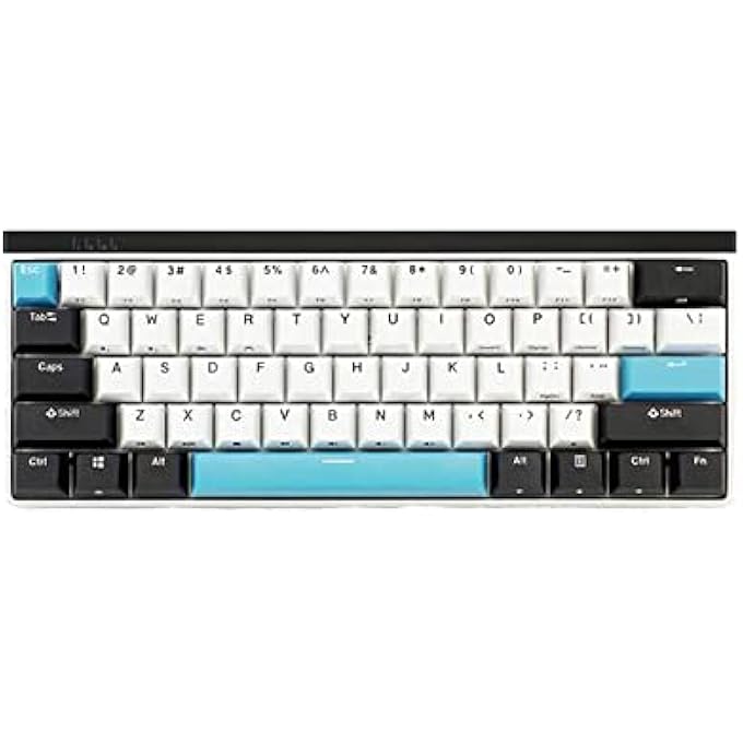 DURGOD K330W GATERON CRYSTAL MECHANICAL WIRELESS KEYBOARD DOUBLESHOT PBT PROFILE (RED,BROWN SWITCH) (BROWN SWITCH, BLACK/WHITE/BLUE) - Image 1