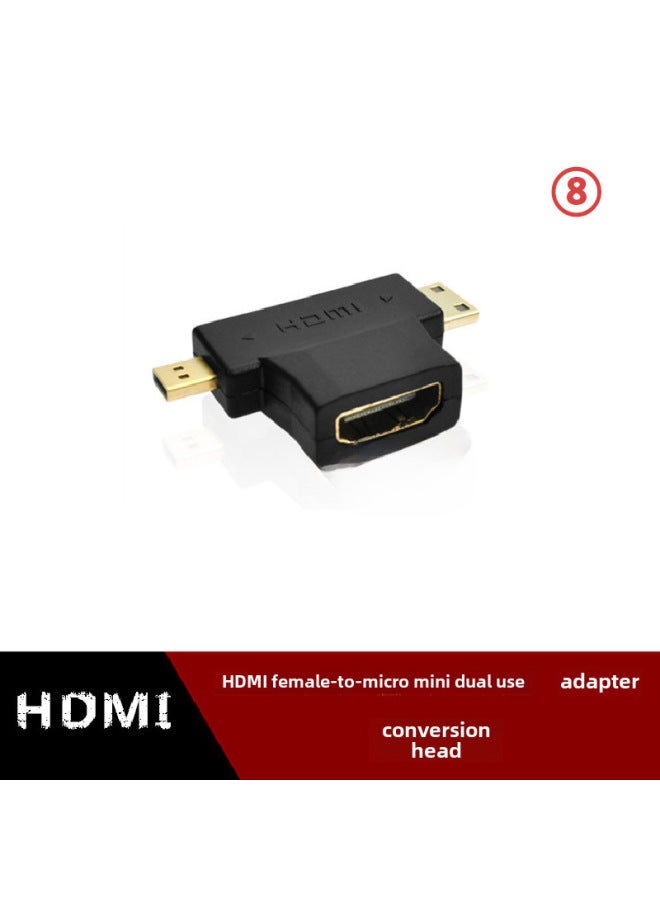 Hdmi Adapter Hdmi To Minihdmi To Microhdmi Adapter All-in-one Hdmi Elbow Conversion - Image 1