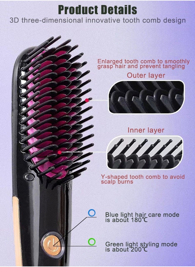 Super ZYouth - Mini Hair Straightening Brush Comb - Image 1