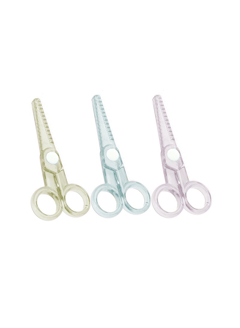 Generic All plastic safe kids scissors for art and crafts 3 pieces set  - Image 1