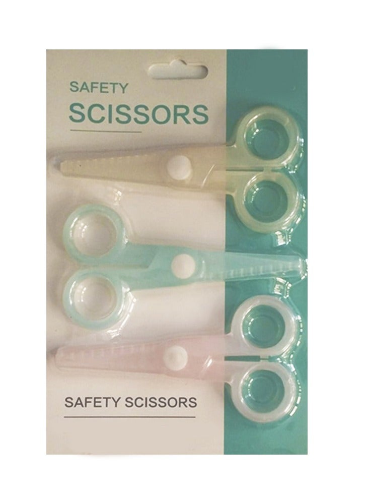 Generic All plastic safe kids scissors for art and crafts 3 pieces set  - Image 2