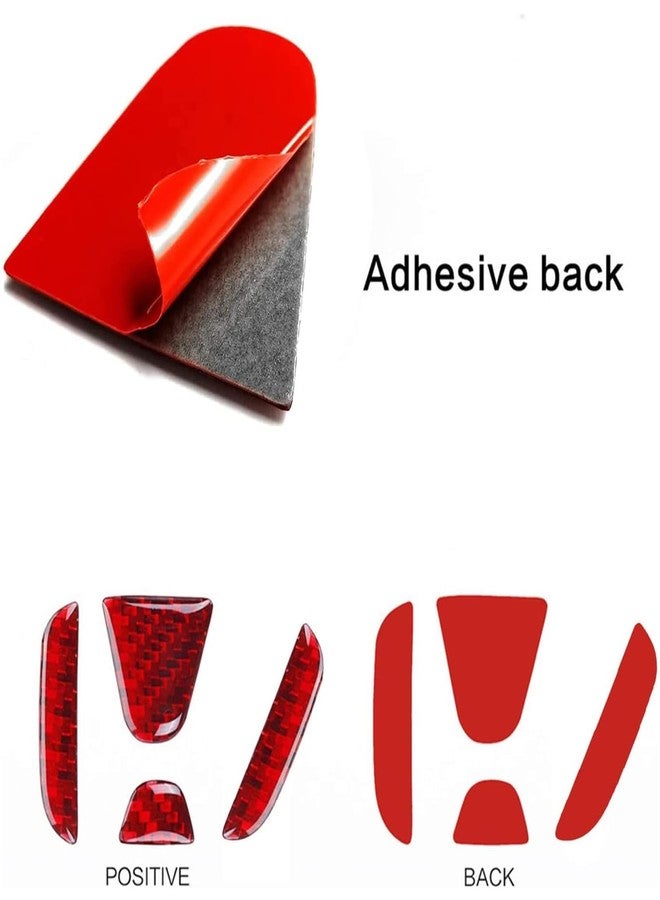 LANZMYAN Compatible with Car Rear Tailgate Emblem Logo Trim Accessories Carbon Fiber Emblem Badge Decal Cover Sticker for Honda CRV 2017-2022,Red - Image 5