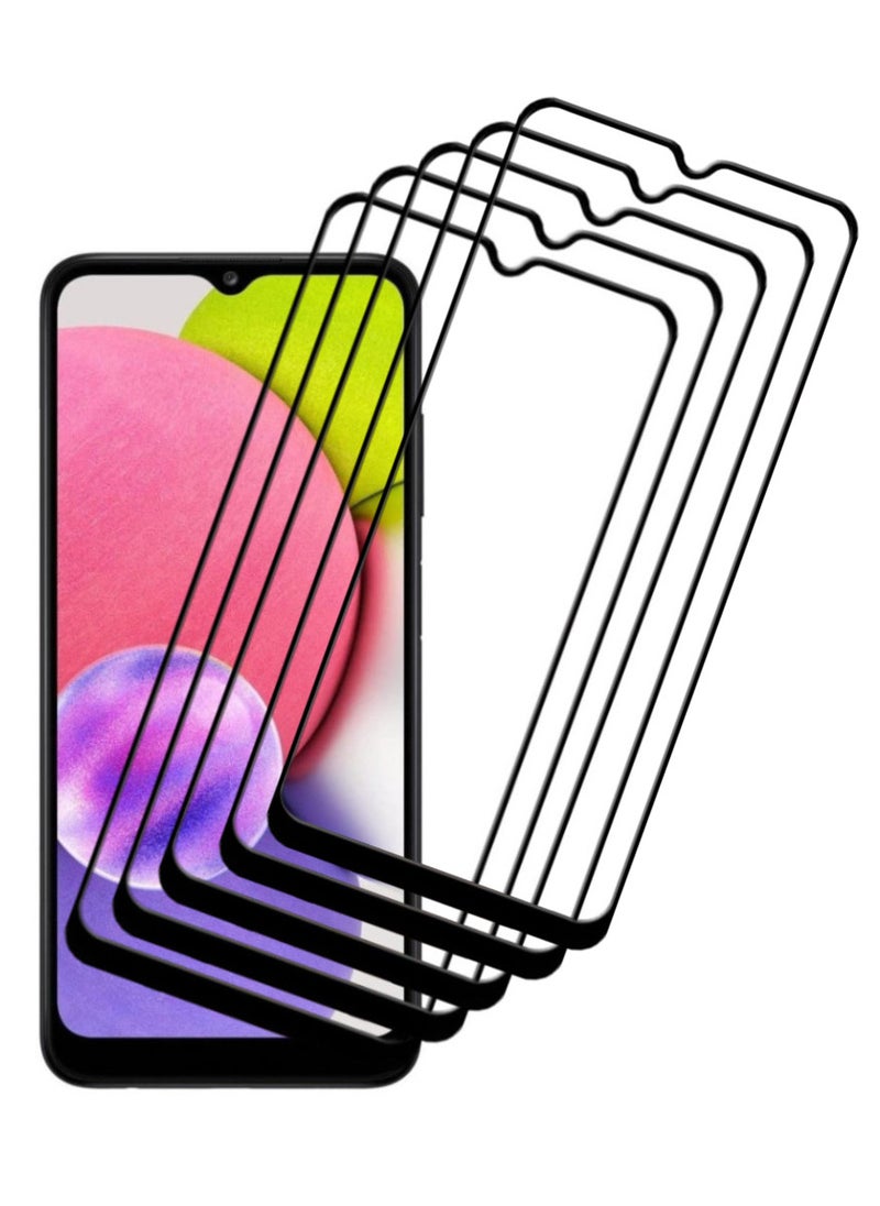 ACLIX 5 Pieces Antistatic ESD Dustproof Premium Quality High Definition Tempered Glass Screen Protector Designed For Samsung Galaxy A03s - Image 1