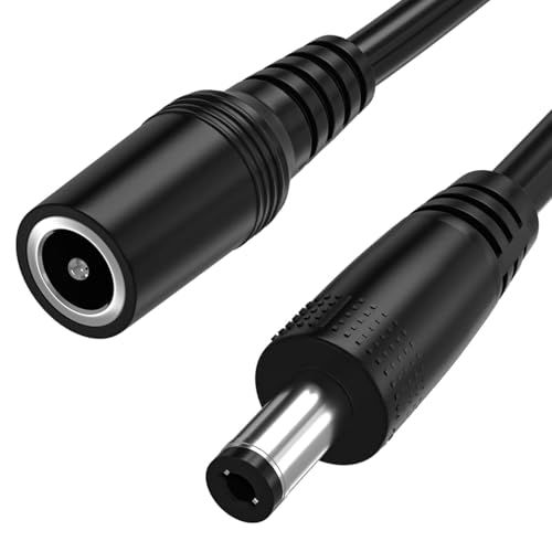 FEDUS Dc Male to Female Plug Cable 20AWG DC Power Adapter Extension Cord 2.1mm x 5.5mm DC 12V Power Adapter Dc Extension Cord for CCTV Camera, DVR,NVR,LED Strip,Baby Monitor,IP Camera, 5 Meter Black - Image 1